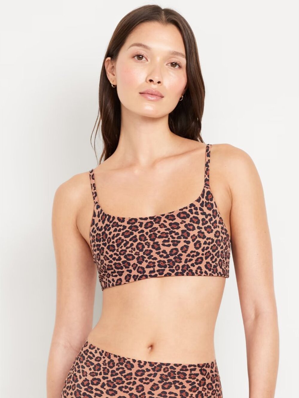 Old Navy No-Show Bralette | Cheetah Brown Leopard | Sz M (NWT)
